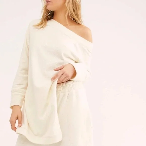 Free People Beach Cream Mercer Top S - Picture 3 of 6